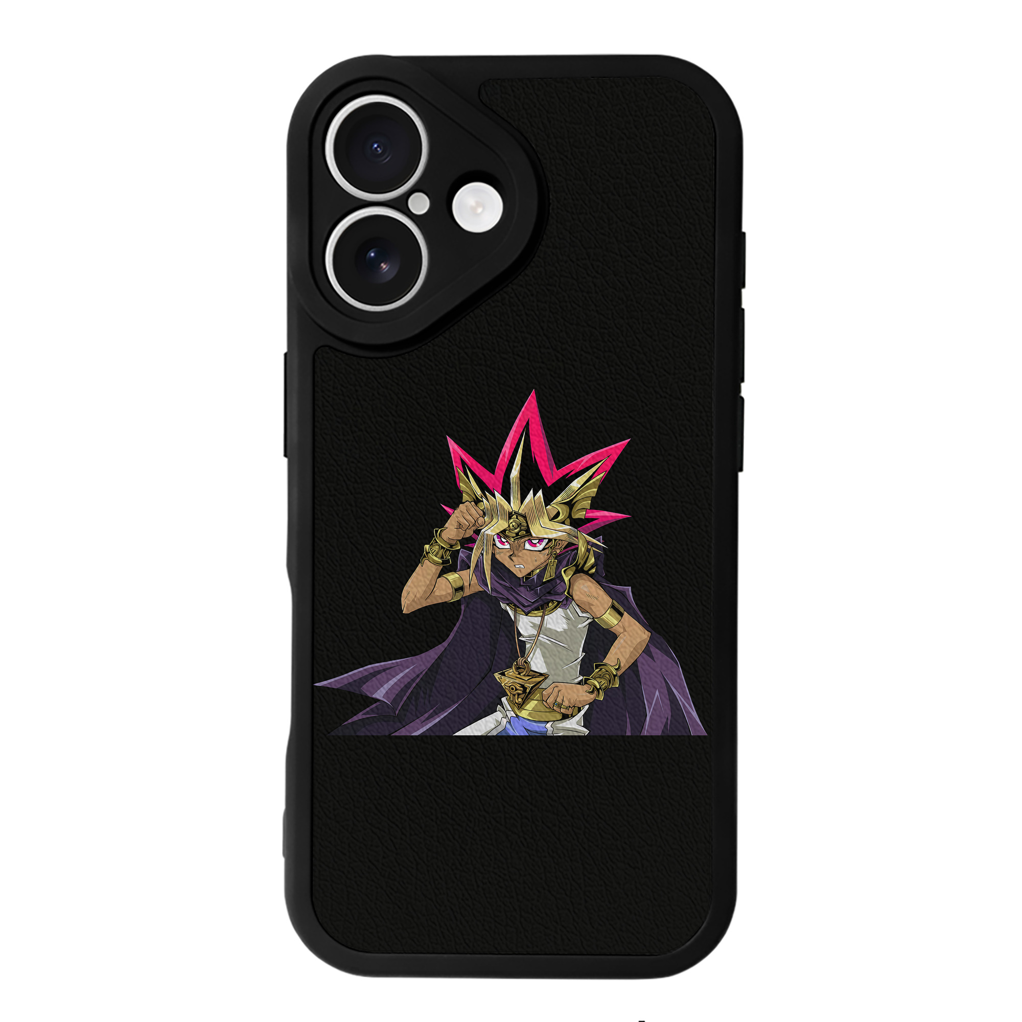 （画像用） 遊☆戯☆王 Yu-Gi-Oh! 【iPhone 16シリーズ対応】シリコンスマホケース（レザー調） 材質：シリコン